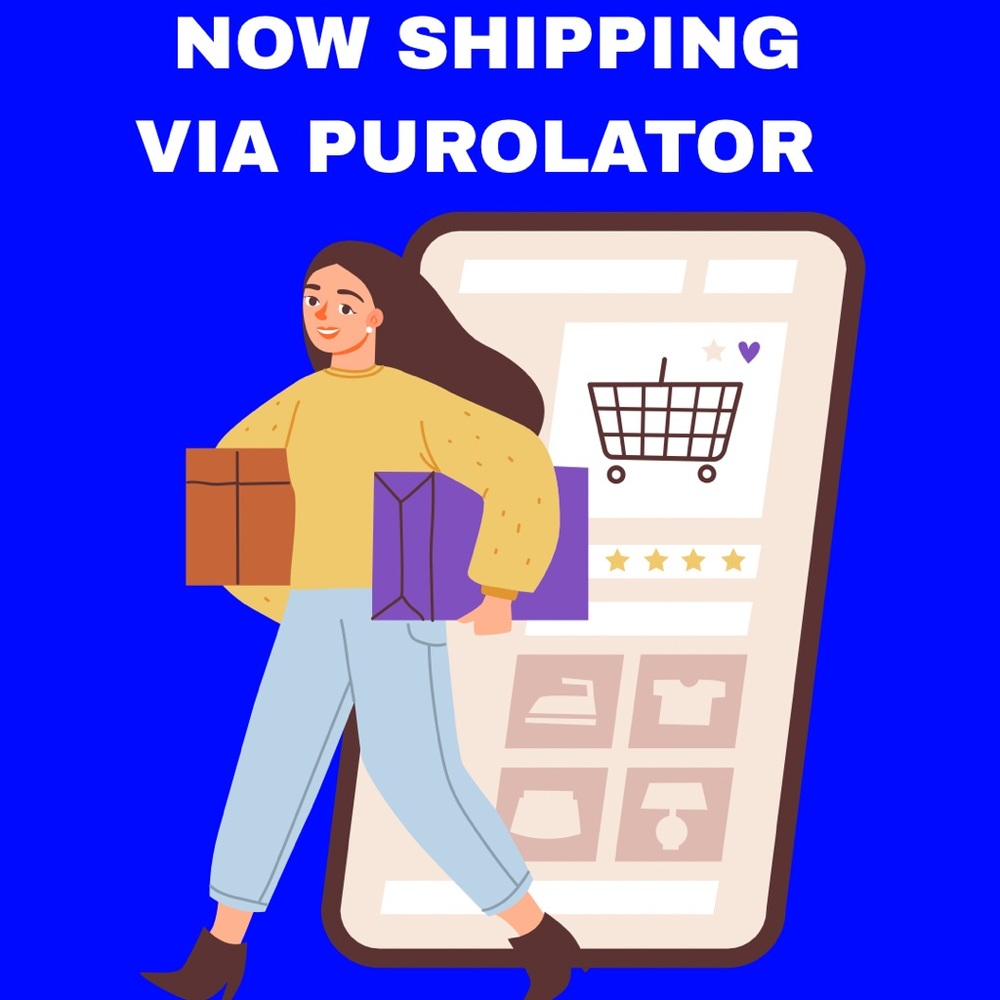 NOW SHIPPING VIA PUROLATOR